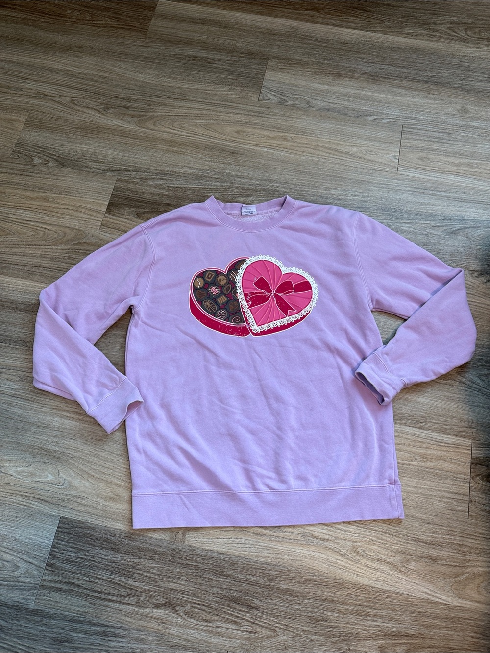 Living Fully Co Heart Box of Chocolates Pullover Sweatshirt